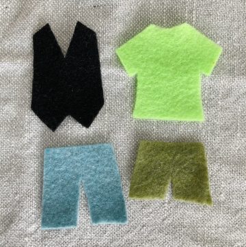 felt doll clothes