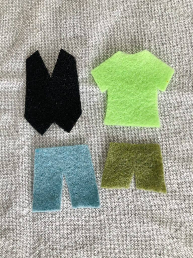 felt doll clothes