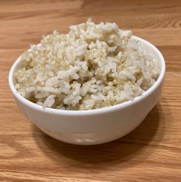 quinoa and rice in a bowl