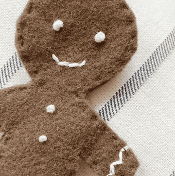 felt gingerbread man
