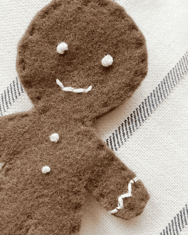 felt gingerbread man
