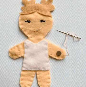 felt doll with a magnet